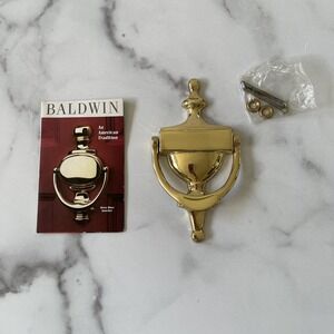 Baldwin Hardware Fine Brass Front Door Knocker 0110-030 Traditional Gold